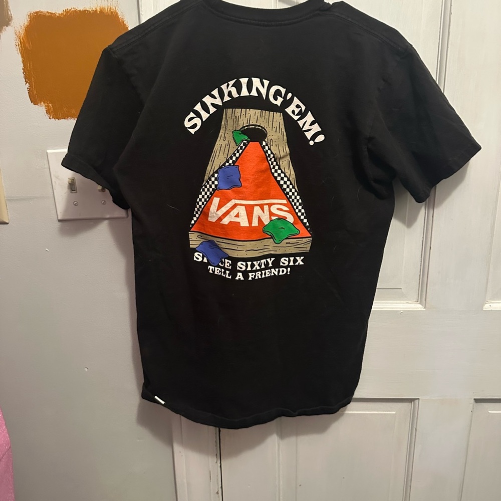 Vans Black Tee with Vibrant Graphic